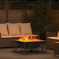 Focolare Nero 80 x 80 x 40 cm Acciaio laminato a freddo 858994