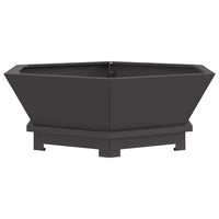 Focolare-Stufa-Camino Nero 75 x 75 x 28 cm Acciaio