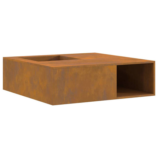 Focolare-Stufa-Camino Marrone 100 x 100 x 30 cm acciaio corten