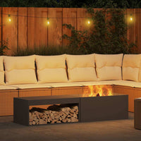 Focolare Nero 160 x 45 x 35 cm Acciaio laminato a freddo 859002