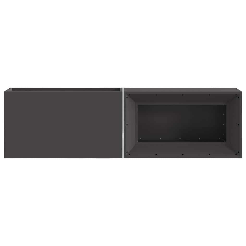 Focolare Nero 160 x 45 x 35 cm Acciaio laminato a freddo 859002