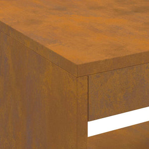 Focolare Marrone 160 x 45 x 35 cm acciaio corten 859003