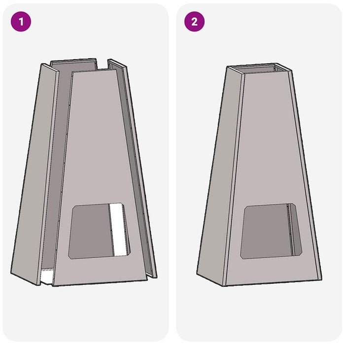 Focolare Nero 50 x 35 x 100 cm Acciaio 859004