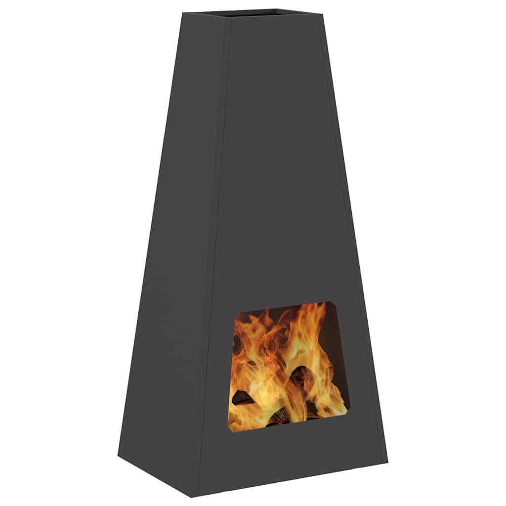 Focolare Nero 50 x 35 x 100 cm Acciaio 859004