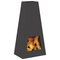 Focolare Nero 50 x 35 x 100 cm Acciaio 859004