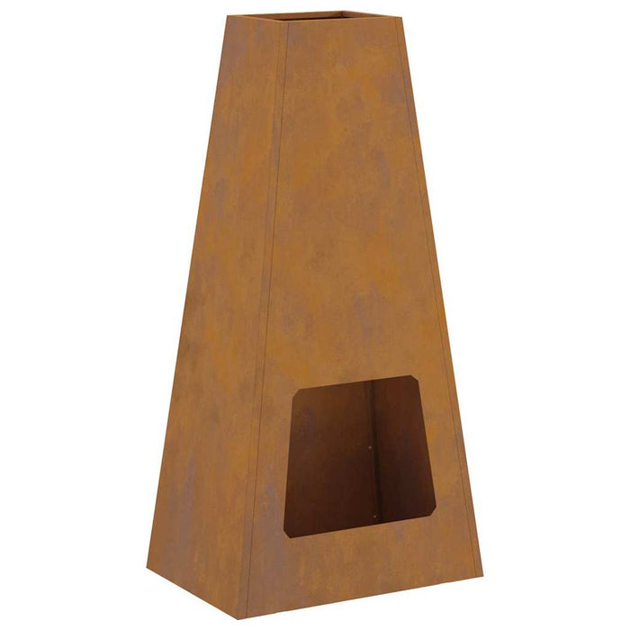 Focolare Marrone 50 x 35 x 100 cm acciaio corten 859005
