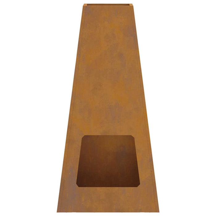Focolare Marrone 50 x 35 x 100 cm acciaio corten 859005
