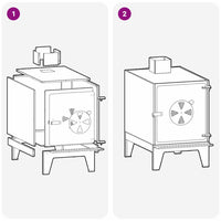 Stufa da campeggio Nero 35 x 50 x 60 cm Acciaio 859840