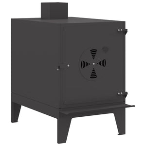 Stufa da campeggio con sfiato dell'aria-Stufa a Legna Nero 35 x 50 x 60 cm