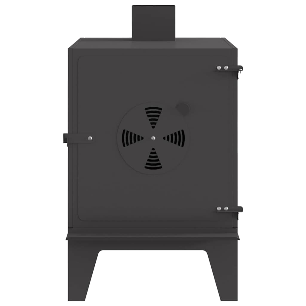 Stufa da campeggio con sfiato dell'aria-Stufa a Legna Nero 35 x 50 x 60 cm