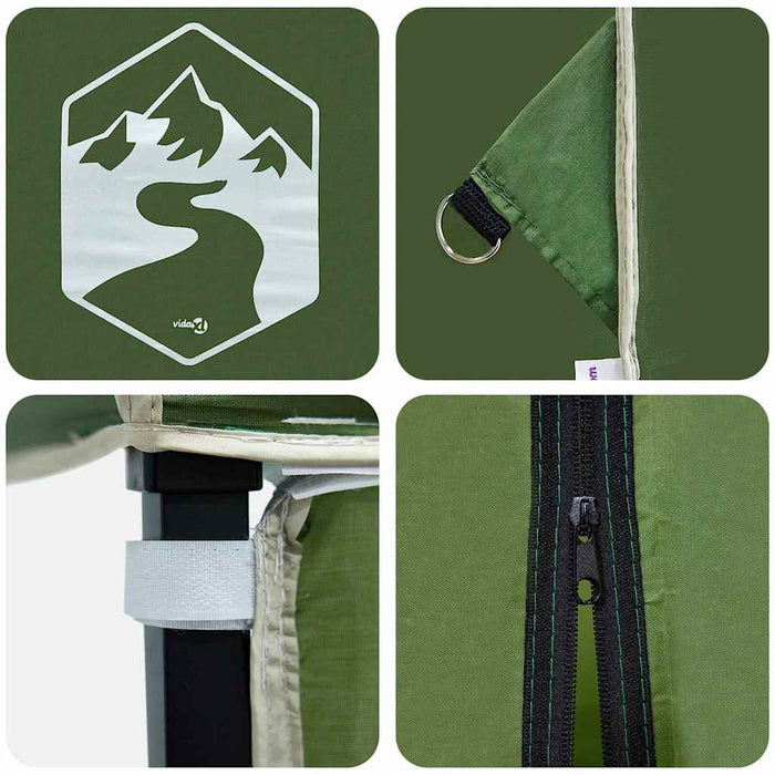 vidaXL Tenda Aggiuntiva Pop-Up Verde 250 x 250 cm Tessuto