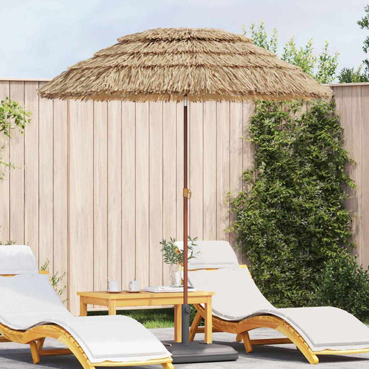 vidaXL Ombrellone da Spiaggia Marrone Ø 160 x 196 cm Acciaio