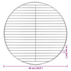 Griglia per barbecue Argento 43 x 43 cm Acciaio inossidabile 42008307
