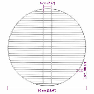 Griglia per barbecue Argento 60 x 60 cm Acciaio inossidabile 42008309