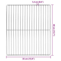 Griglia Argento 40 x 35 cm Acciaio inossidabile 42008311