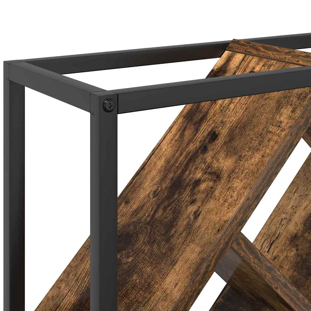 Portabottiglie Rovere fumo 51 x 18 x 52.5 cm Legno multistrato 868221