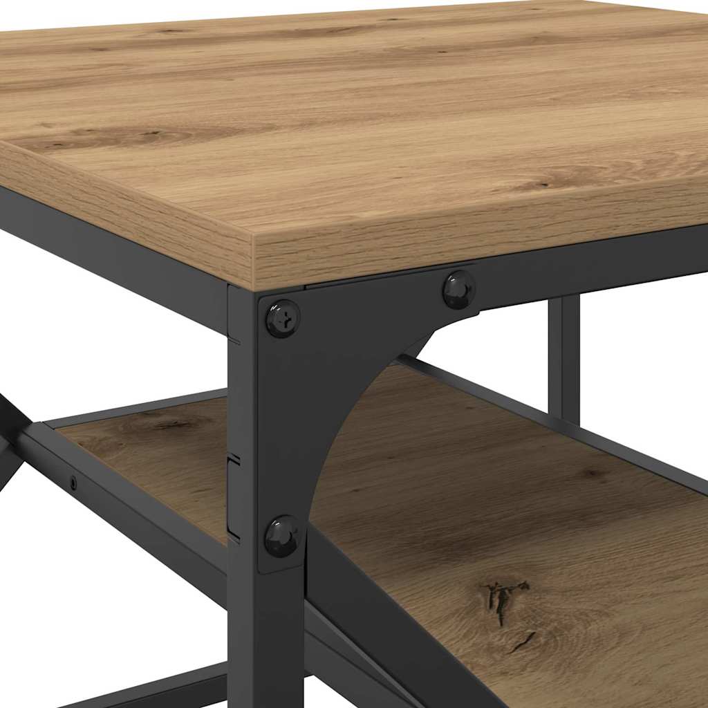 Tavolino da Salotto-Tavolino da soggiorno-Tavolo Rovere artigianale 51 x 50 x 40 cm