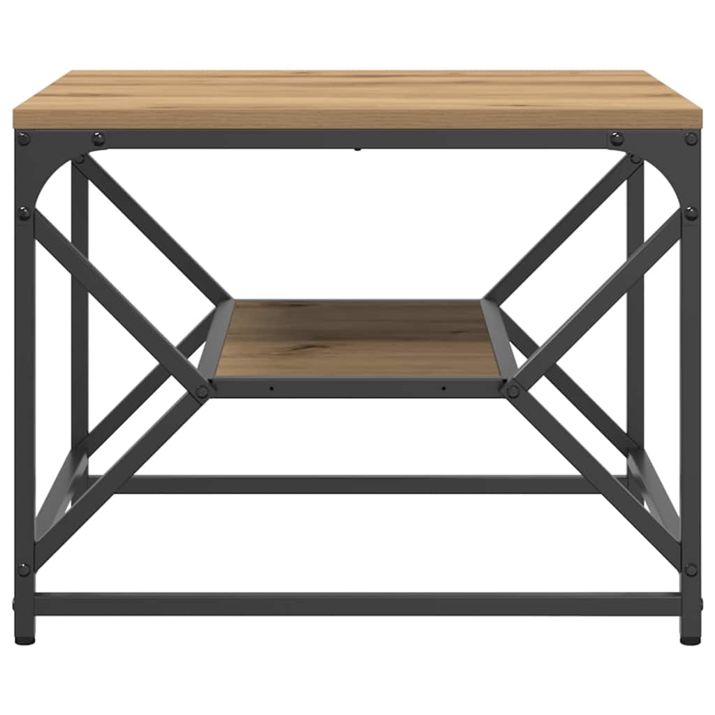 Tavolino da Salotto-Tavolino da soggiorno-Tavolo Rovere artigianale 51 x 50 x 40 cm