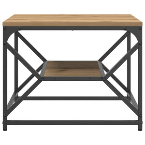 Tavolino da Salotto-Tavolino da soggiorno-Tavolo Rovere artigianale 51 x 50 x 40 cm