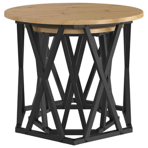 Tavolo laterale 2 pcs rovere artigianale 50 x 50 x 40 cm 868248