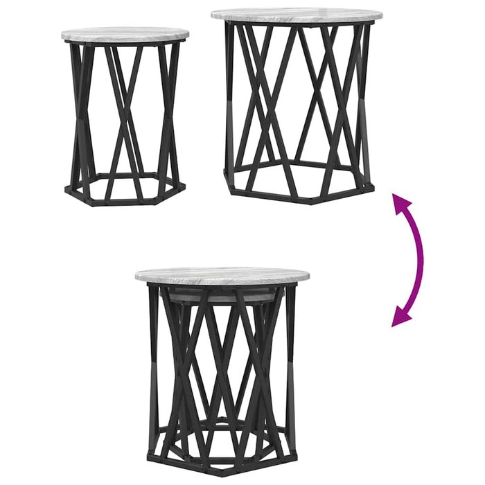 Tavolino da salotto 2 pcs Grigio sonoma 50 x 50 x 50 cm 868264