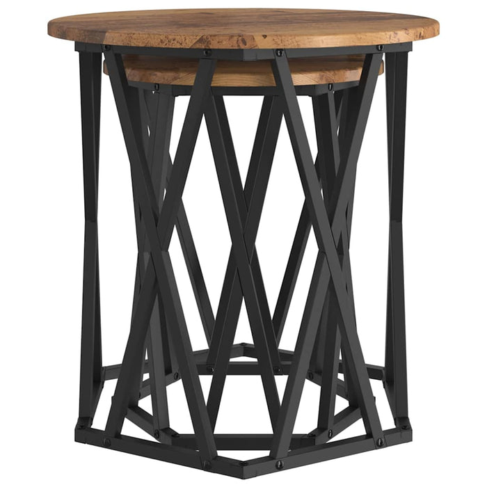 Tavolino da salotto 2 pcs Legno vecchio 50 x 50 x 50 cm 868265