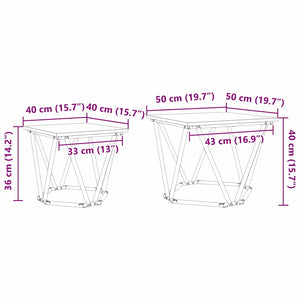 Set tavolini 2 pcs Legno di recupero 50 x 50 x 40 cm 868271