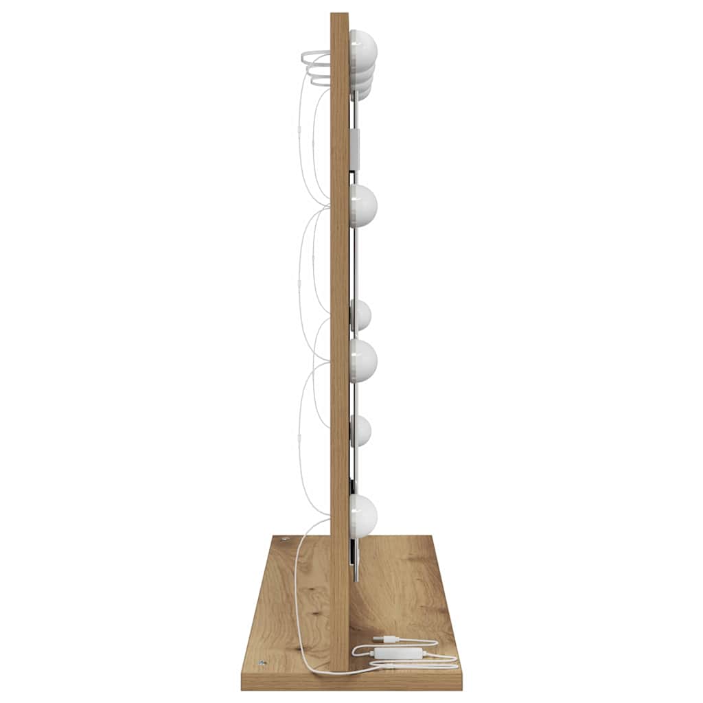 Specchio da Vanit¨¤-Specchio da Trucco Rovere fum¨¦ 60 x 55 x 18 cm