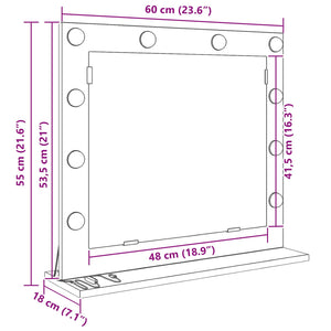Specchio da Vanit¨¤-Specchio da Trucco Legno vecchio 60 x 55 x 18 cm