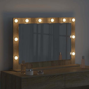 Specchio da Vanit¨¤-Specchio da Trucco Rovere Sonoma 80 x 55 x 18 cm