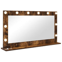 Specchio da Vanit¨¤-Specchio da Trucco Rovere fum¨¦ 100 x 55 x 18 cm