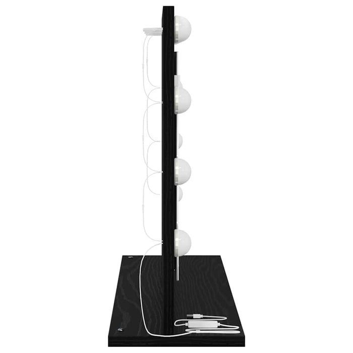 Specchio da Vanità con specchio Rovere Nero 60 x 45 x 18 cm 868310