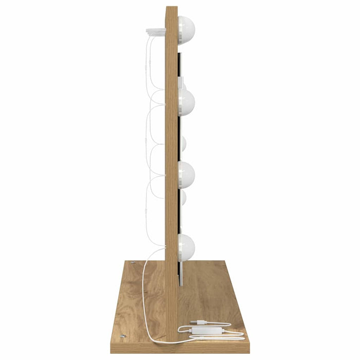 Specchio da Vanità Rovere artigianale 60 x 45 x 18 cm 868316