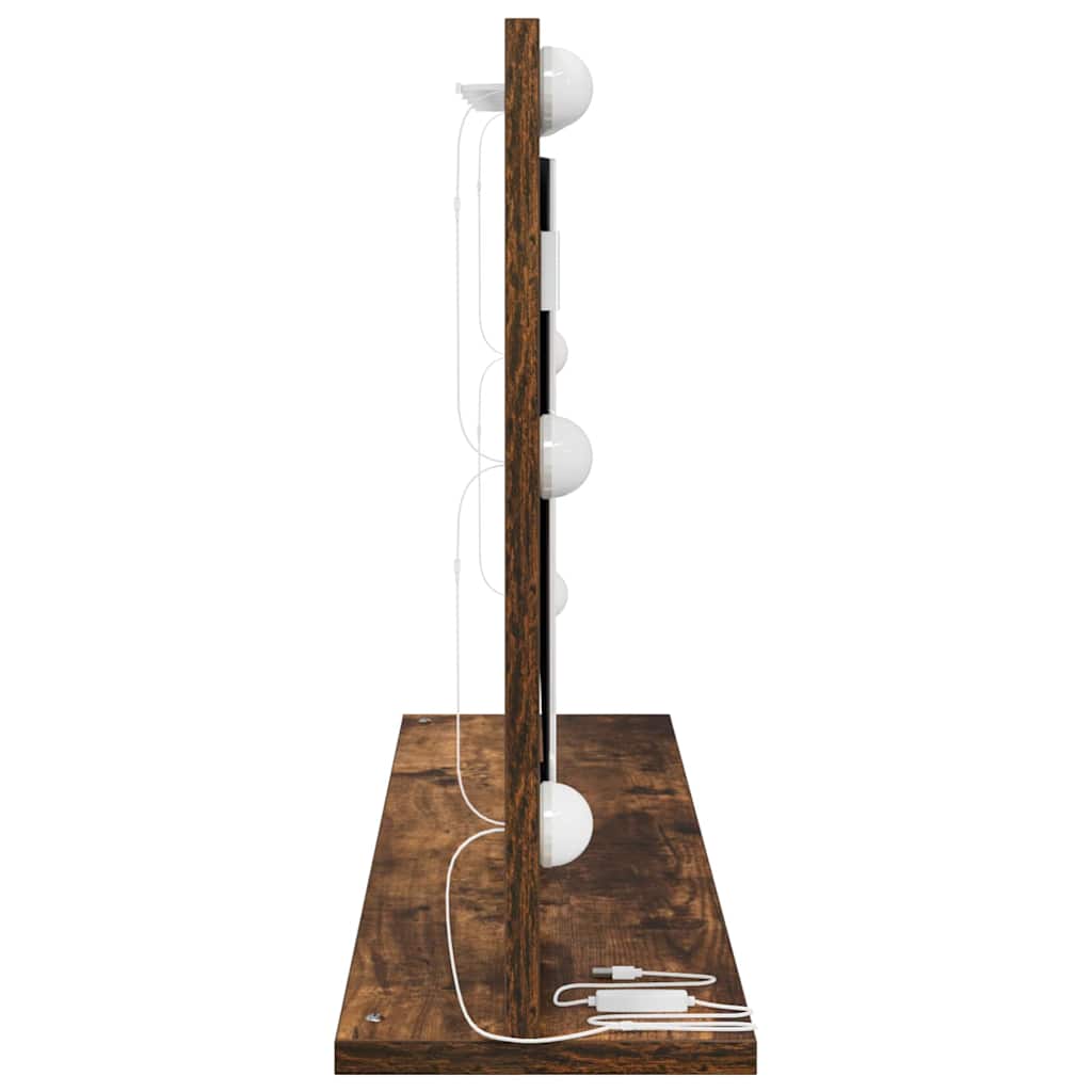 Specchio da Vanit¨¤-Specchio da Trucco Rovere fum¨¦ 80 x 45 x 18 cm