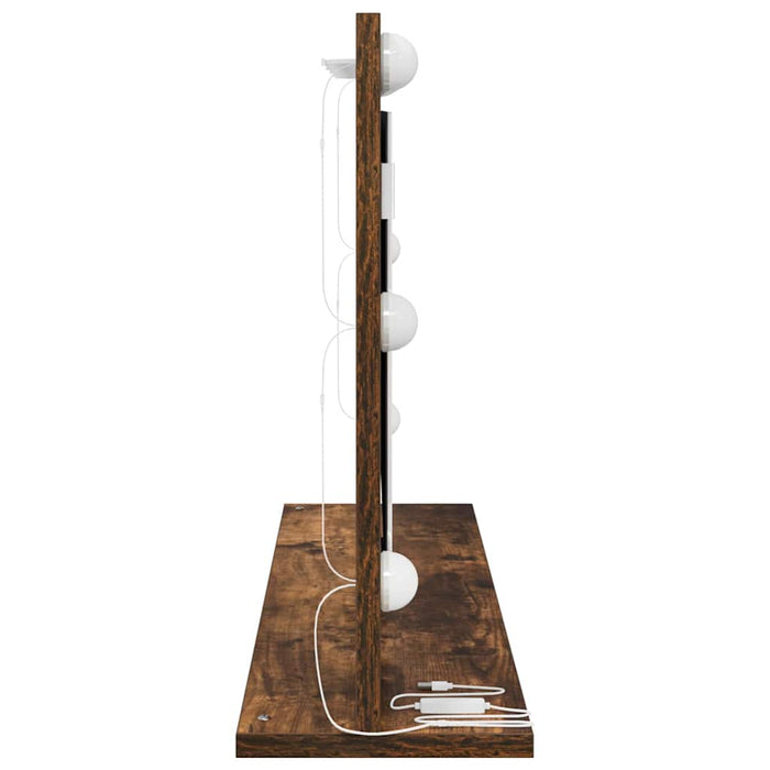 Specchio da Vanit¨¤-Specchio da Trucco Rovere fum¨¦ 80 x 45 x 18 cm