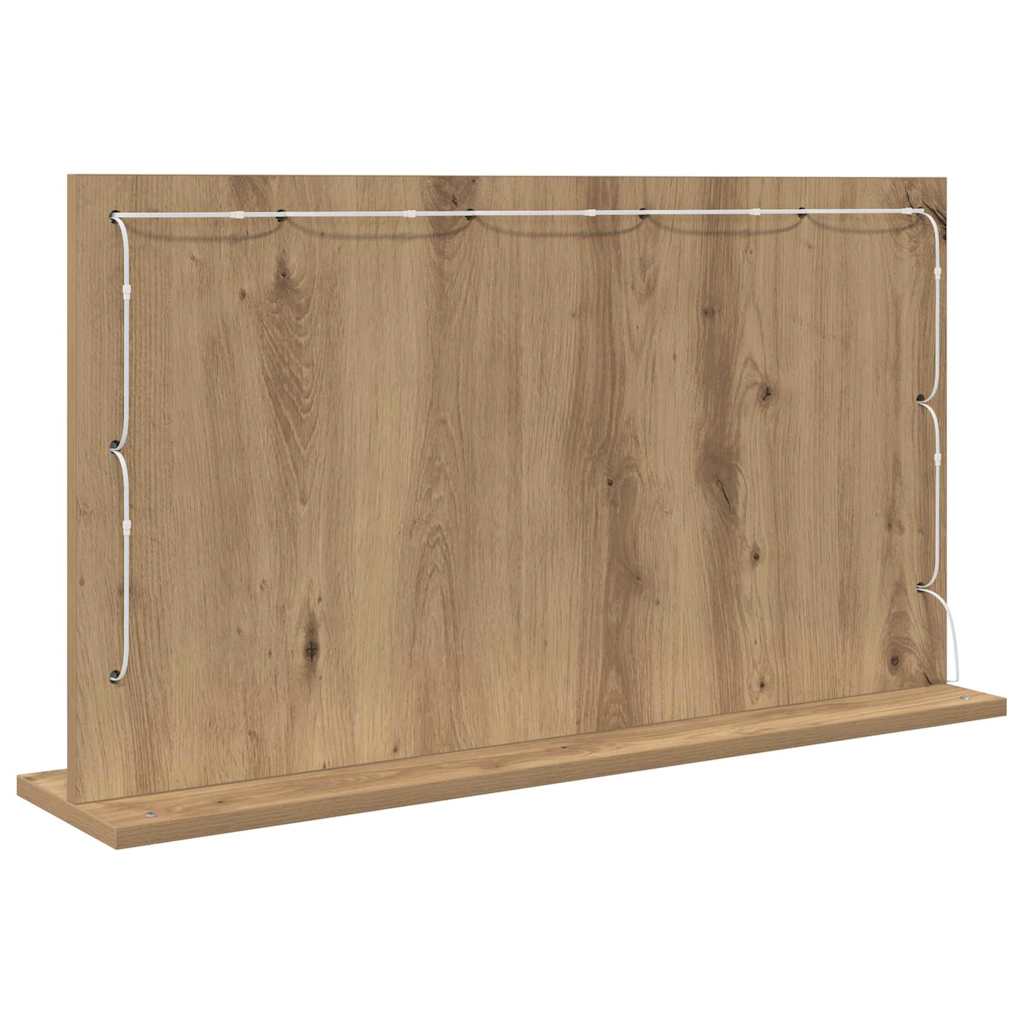 Specchio da Vanità Rovere artigianale 80 x 45 x 18 cm 868324