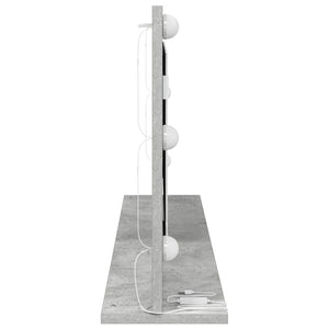 Specchio da Vanità con specchio Grigio cemento 100 x 45 x 18 cm 868328