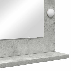 Specchio da Vanità con specchio Grigio cemento 70 x 50 x 18 cm 868336
