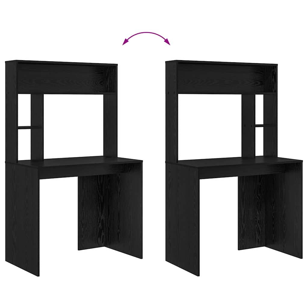 Scrivania Rovere nero 91 x 50 x 149 cm Legno multistrato 869259