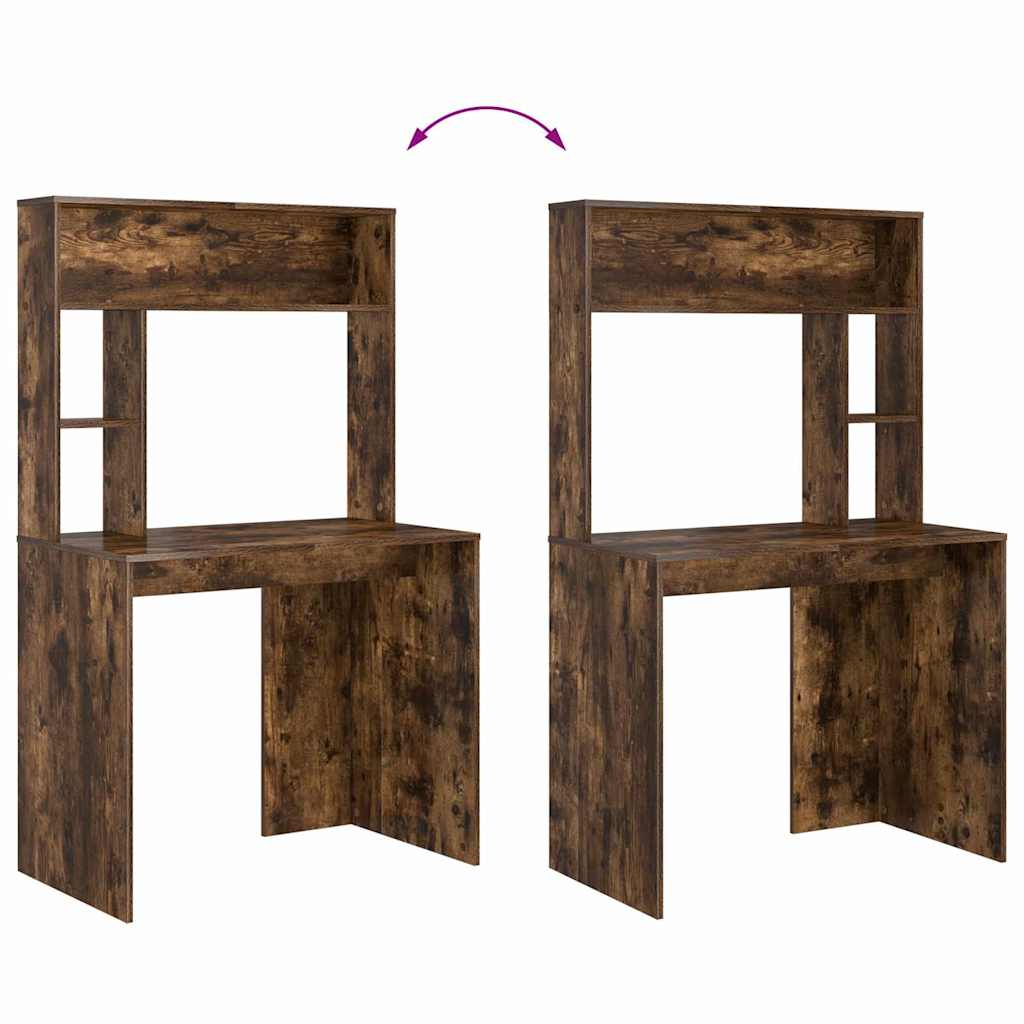 vidaXL Scrivania Rovere fumo 91 x 50 x 149 cm Legno multistrato