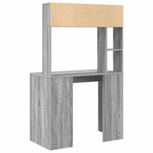 vidaXL Scrivania Grigio sonoma 91 x 50 x 149 cm Legno multistrato