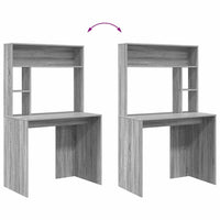 vidaXL Scrivania Grigio sonoma 91 x 50 x 149 cm Legno multistrato