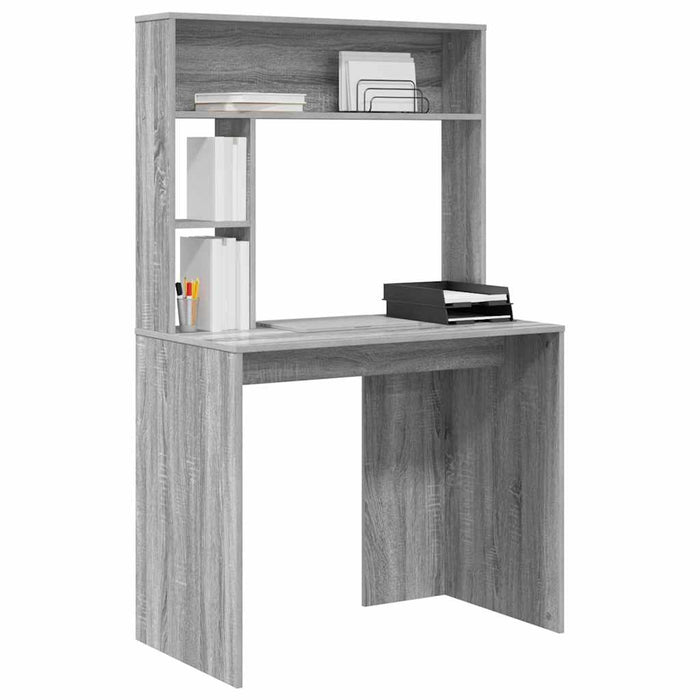 vidaXL Scrivania Grigio sonoma 91 x 50 x 149 cm Legno multistrato