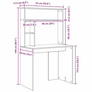 vidaXL Scrivania Legno vecchio 91 x 50 x 149 cm Legno multistrato