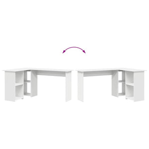 Scrivania Bianco 142 x 102 x 73 cm Legno multistrato 869290