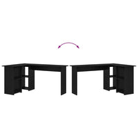 Scrivania Rovere nero 142 x 102 x 73 cm Legno multistrato 869291