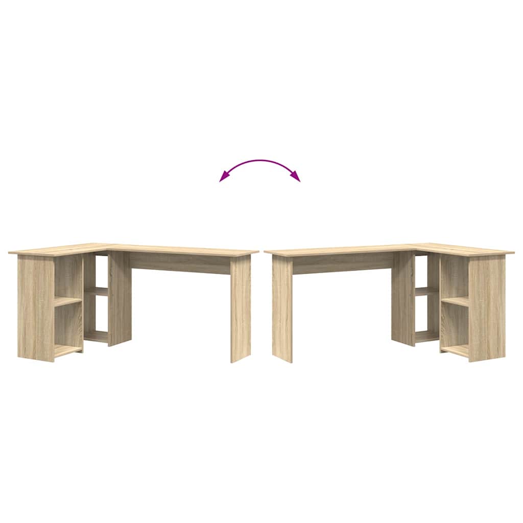 Scrivania rovere sonoma 142 x 102 x 73 cm Legno multistrato 869292