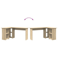 Scrivania rovere sonoma 142 x 102 x 73 cm Legno multistrato 869292