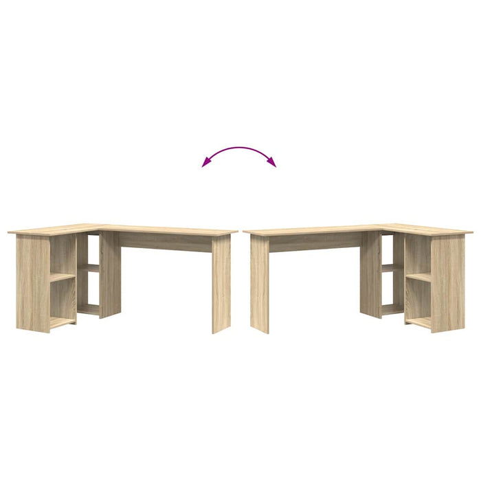 Scrivania rovere sonoma 142 x 102 x 73 cm Legno multistrato 869292