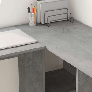 Scrivania Grigio cemento 142 x 102 x 73 cm Legno multistrato 869293